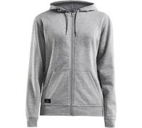 Craft Kapuzenpullover Hoodie Community FZ (Front-Reißverschluss, sportliche Passform) grau Damen, Größe M