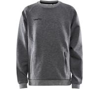 Craft Sweatshirt Core Soul Crew (komfortable Passform, Front-Reißverschluss) dunkelgrau Kinder, Größe 122/128