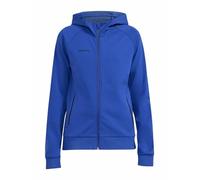 Craft CORE Soul Full Zip Hood | Kapuzenjacke Damen L | Club Cobolt | Baumwoll-Polyester Mix | Ergonomische Passform | Kapuze mit Kordelzug | 2 Taschen | Kapuzenpullover Damen | Sweatjacke Damen