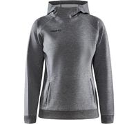 Craft Kapuzenpullover Hoodie Core Soul Sweatshirt (komfortable Passform) dunkelgrau Damen, Größe L