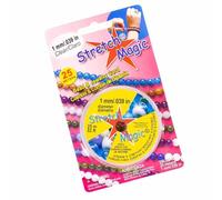 Craft County Pepperell Stretch Magic Perlenschmuck, elastische Schnur, klare Perle, Schwarz, PRL-SMJ25-01-~CC_BB923, 1 mm x 25 m