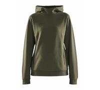 Craft Kapuzenpullover Hoodie Core Soul Sweatshirt (komfortable Passform) khakigrün Damen, Größe XL