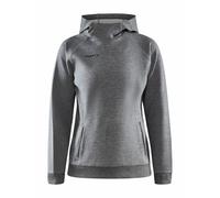 Craft Kapuzenpullover Hoodie Core Soul Sweatshirt (komfortable Passform) dunkelgrau Damen, Größe XS