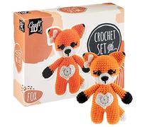 Craft ID Häkelsets für Anfänger | Amigurumi-Set | Fuchs | Starter-Häkelpaket | Häkelnadelset Kinder und Erwachsene | Häkelpakete Kuscheltiere | Häkelset-Tiere