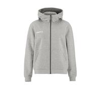 Craft Kapuzenpullover Community 2.0 Logo Full Zip Hoodie (Baumwolle/Polyester) hellgrau Damen, Größe S