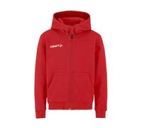 Craft Kapuzenpullover Community 2.0 Logo Full Zip Hoodie (Baumwolle/Polyester) rot Kinder, Größe 134/140