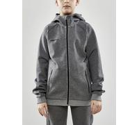 Craft Kapuzenpullover Core Soul Full Zip Hood (weiches Material, mit Reißverschlusstaschen) dunkelgrau Kinder, Größe 122/128