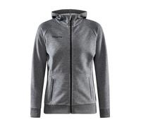 Craft Kapuzenpullover Core Soul Full Zip Hood (weiches Material, mit Reißverschlusstaschen) dunkelgrau Damen, Größe XS