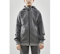 Craft Kapuzenpullover Core Soul Full Zip Hood (weiches Material, mit Reißverschlusstaschen) dunkelgrau Kinder, Größe 134/140