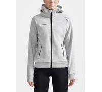 Craft Kapuzenpullover Core Soul Full Zip Hood (weiches Material, mit Reißverschlusstaschen) hellgrau Damen, Größe L
