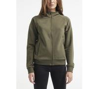Craft Kapuzenpullover Core Soul Full Zip Hood (weiches Material, mit Reißverschlusstaschen) khakigrün Damen, Größe XS