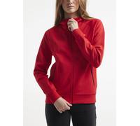 Craft Kapuzenpullover Core Soul Full Zip Hood (weiches Material, mit Reißverschlusstaschen) rot Damen, Größe M