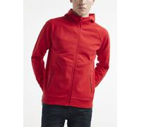 Craft Kapuzenpullover Core Soul Full Zip Hood (weiches Material, mit Reißverschlusstaschen) rot Herren, Größe XXL