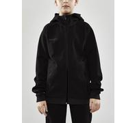 Craft Kapuzenpullover Core Soul Full Zip Hood (weiches Material, mit Reißverschlusstaschen) schwarz Kinder, Größe 134/140