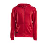Craft Kapuzenpullover Hoodie Community FZ (Front-Reißverschluss, sportliche Passform) rot Herren, Größe L