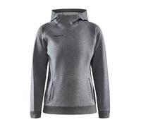 Craft Kapuzenpullover Hoodie Core Soul Sweatshirt (komfortable Passform) dunkelgrau Damen, Größe XS