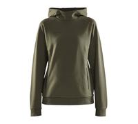 Craft Kapuzenpullover Hoodie Core Soul Sweatshirt (komfortable Passform) khakigrün Damen, Größe S