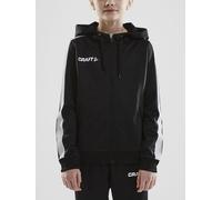 Craft Kapuzenpullover Hoodie Fullzip Pro Control schwarz/weiss Jungen, Größe 122/128