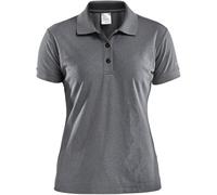 CRAFT Pique Classic Poloshirt Damen 1975 - dark grey melange S/36