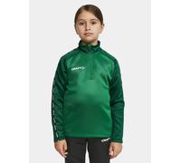 Craft Sport-Langarmshirt Squad 2.0 Halfzip (ergonomisches Design, hohe Elastizität) grün Kinder, Größe 122/128