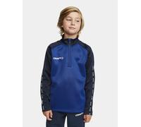 Craft Sport-Langarmshirt Squad 2.0 Halfzip (ergonomisches Design, hohe Elastizität) kobaltblau/navyblau Kinder, Größe 122/128