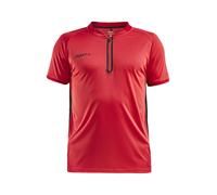Craft Sport-Polo Pro Control Impact (leicht, atmungsaktiv) rot/schwarz Herren, Größe M