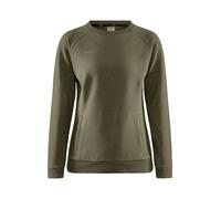 Craft Sweatshirt Core Soul Crew (komfortable Passform, Front-Reißverschluss) khakigrün Damen, Größe XL