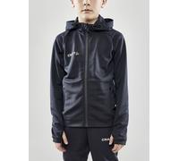 Craft Trainingsjacke Evolve Hood - strapazierfähige Mid-Layer-Kapuzenjacke aus Stretchmaterial - asphaltgrau Kinder, Größe 158/164