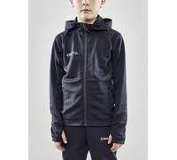 Craft Trainingsjacke Evolve Hood - strapazierfähige Mid-Layer-Kapuzenjacke aus Stretchmaterial - asphaltgrau Kinder, Größe 122/128