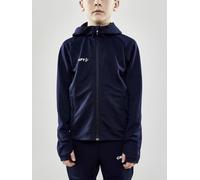 Craft Trainingsjacke Evolve Hood - strapazierfähige Mid-Layer-Kapuzenjacke aus Stretchmaterial - navyblau Kinder, Größe 122/128