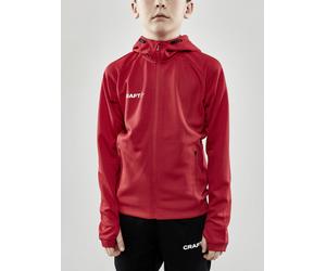 Craft Trainingsjacke Evolve Hood - strapazierfähige Mid-Layer-Kapuzenjacke aus Stretchmaterial - rot Kinder, Größe 146/152