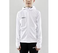 Craft Trainingsjacke Evolve Hood - strapazierfähige Mid-Layer-Kapuzenjacke aus Stretchmaterial - weiss Kinder, Größe 146/152