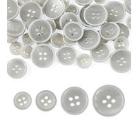 Craftdady Gainsboro Nähknöpfe aus Kunstharz, 10 / 11,5 / 15 / 18 mm, klein, groß, sortiert, 4 Löcher, dekorative Knöpfe für Stricken, Malen, Scrapbooking, 40 Stück