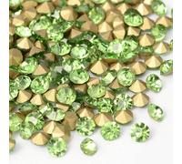 Craftdady Glasperlen, Glaskristall, Klasse A, Cabochon, 6 - 6,2 mm, facettierte Diamantperlen für Schmuckherstellung, Basteln, Dekoration, Peridot, 1440 Stück