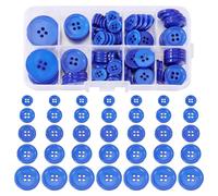 Craftdady Knöpfe aus Kunstharz, 4 Löcher, zum Nähen, 11/15/18/20/25 mm, klein, groß, sortiert, für Stricken, Malen, Scrapbooking, 188 Stück