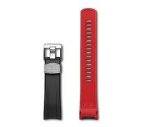 CRAFTER BLUE CB09 Uhrenarmband mit gebogenem Ende, Gummi-Armband, Ersatz Kompatibel mit Seiko Samurai Prospex Automatik-Taucheruhr SRPB51 SRPB09 SRPB53 SBDY007 SBDY009 SBDY029