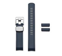 Crafter Blue CB13-GMT 20 mm gebogenes Ende Uhrenarmband Gummi Armband Ersatz für Seiko MM200 GMT, SPB381, SPB383, SPB385, SBEJ009, SBEJ013, SBEJ011 - Marineblau