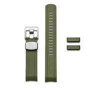 Crafter Blue CB13-GMT 20 mm gebogenes Ende Uhrenarmband Gummi Armband Ersatz für Seiko MM200 GMT, SPB381, SPB383, SPB385, SBEJ009, SBEJ013, SBEJ011 - Grün