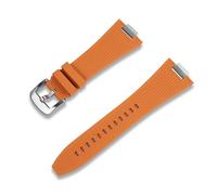 Crafter Blue TS01 Uhrenarmband mit geradem Ende, FKM, Gummi-Uhrenarmband, Ersatz für Tissot PRX 40 mm, 410/407 Quartz/Automatik-Versionen, Orange