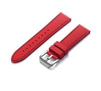 CRAFTER BLUE UX05 Uhrenarmband mit geradem Ende, Gummi-Armband, Ersatz für alle 20 mm/22 mm Breite, 22 mm, Ohne Edelstein