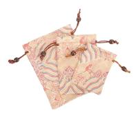 CRAFTHROU Schmuckaufbewahrungsbeutel für Weihnachten und Geburtstagsfeiern Einfache Handhabung 3 Stück pack mit Kordelzug Kleine Stoffbeutel aus Baumwolle Komfortables Tragegefühl