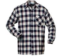 Craftland Nashville Flanell-Hemd ★ Herren | Mehrfarbig | Kariert | Pflegeleicht | Strapazierfähig | Lange Ärmel | Brusttasche Knopfleiste 100% Baumwolle Top Preis (XL, Marine/Hellblau/Rot)