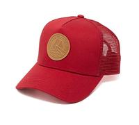 Crafton Classic Logo Mesh Trucker Cap - Baseball Cap - Unisex - atmungsaktiv - individuell verstellbar - für Damen und Herren Farbe: Classic Logo - Burgundy