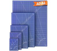 CRAFTUS Schneidematte A0 Hellblau-Dunkelblau - Schneideunterlage 90x120cm | Bastelunterlage selbstheilend speziell für Rollschneider - Cutting Mat mit 5-lagigem Schnittschutzkern und Präzisionsraster