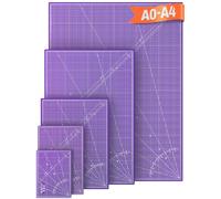 CRAFTUS Schneidematte A0 in Pink-Lila - Schneideunterlage groß 90x120cm | Bastelunterlage selbstheilend speziell für Rollschneider - Cutting Mat mit 5-lagigem Schnittschutzkern und Präzisionsraster