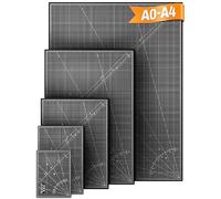 CRAFTUS Schneidematte A1 in Schwarz-Grau - Schneideunterlage groß 60x90cm | Bastelunterlage selbstheilend speziell für Rollschneider - Cutting Mat mit 5-lagigem Schnittschutzkern und Präzisionsraster