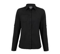 Craghoppers Damen Expert Kiwi Langarm-Shirt Hemd mit Button-Down-Kragen, Schwarz, 14