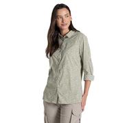 Craghoppers - Women's Nosilife Arona Langarm Bluse - Bluse, Gr. XS 34, beige (BudGreenPrint)
