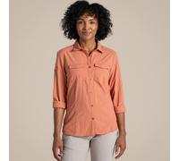 Craghoppers Nosilife Adventure Bluse Damen Insektenabwehr RedSandstone 50