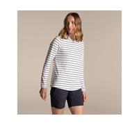 Craghoppers | NosiLife Akona Long Sleeved Top, 38 sail white/blue navy stri